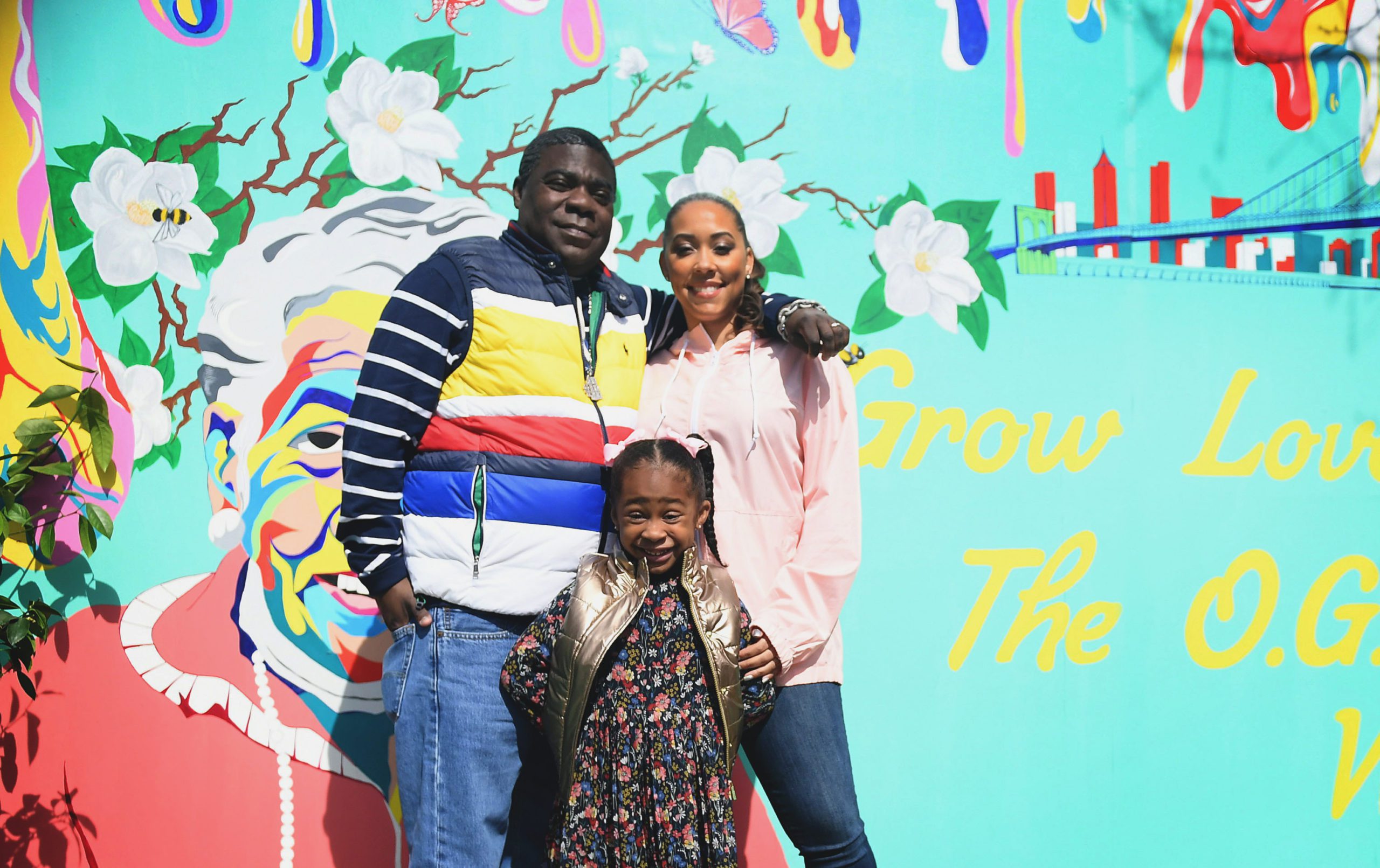 Tracy Morgan in Front of Mural