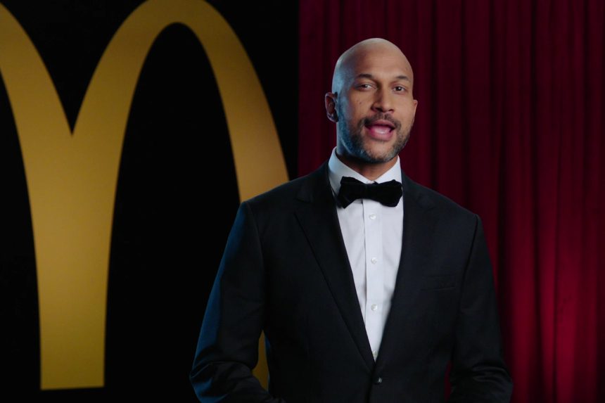 Michael-Keegan Key w/McDonalds logo backdrop