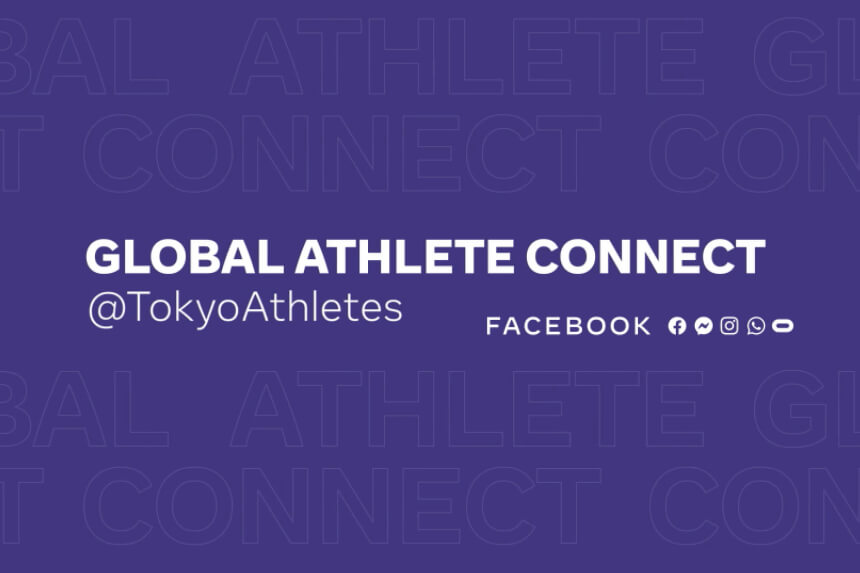 "Global Athlete Connect @TokyoAthletics" + Facebook Logo