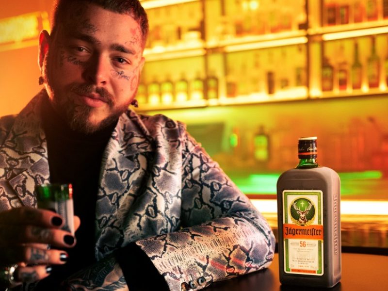 Post Malone drinks Jagermeister at bar